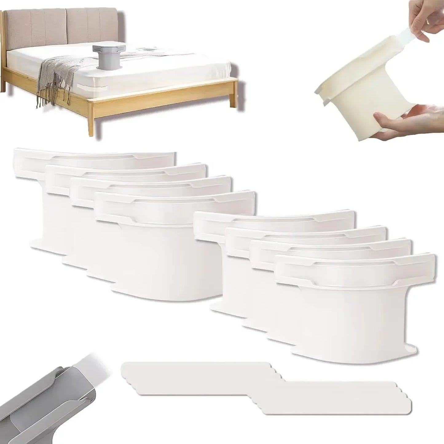 8/4Pcs Heavy Duty Bedsheet Corner Tightener Clips High-quality Materials Durable and Reliable Bed Sheet Grippers for Protectors