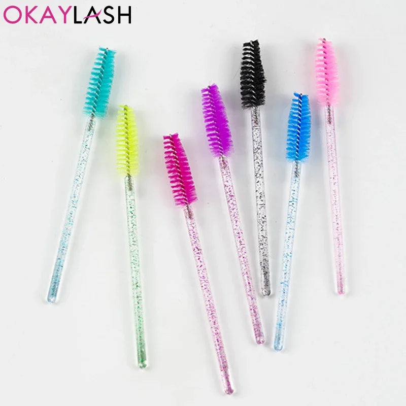 100pcs For Eyelash Extension Makeup Disposable Eyelash Brushes Spoolies Micro Lash Mascara Wands Combs Wholesale